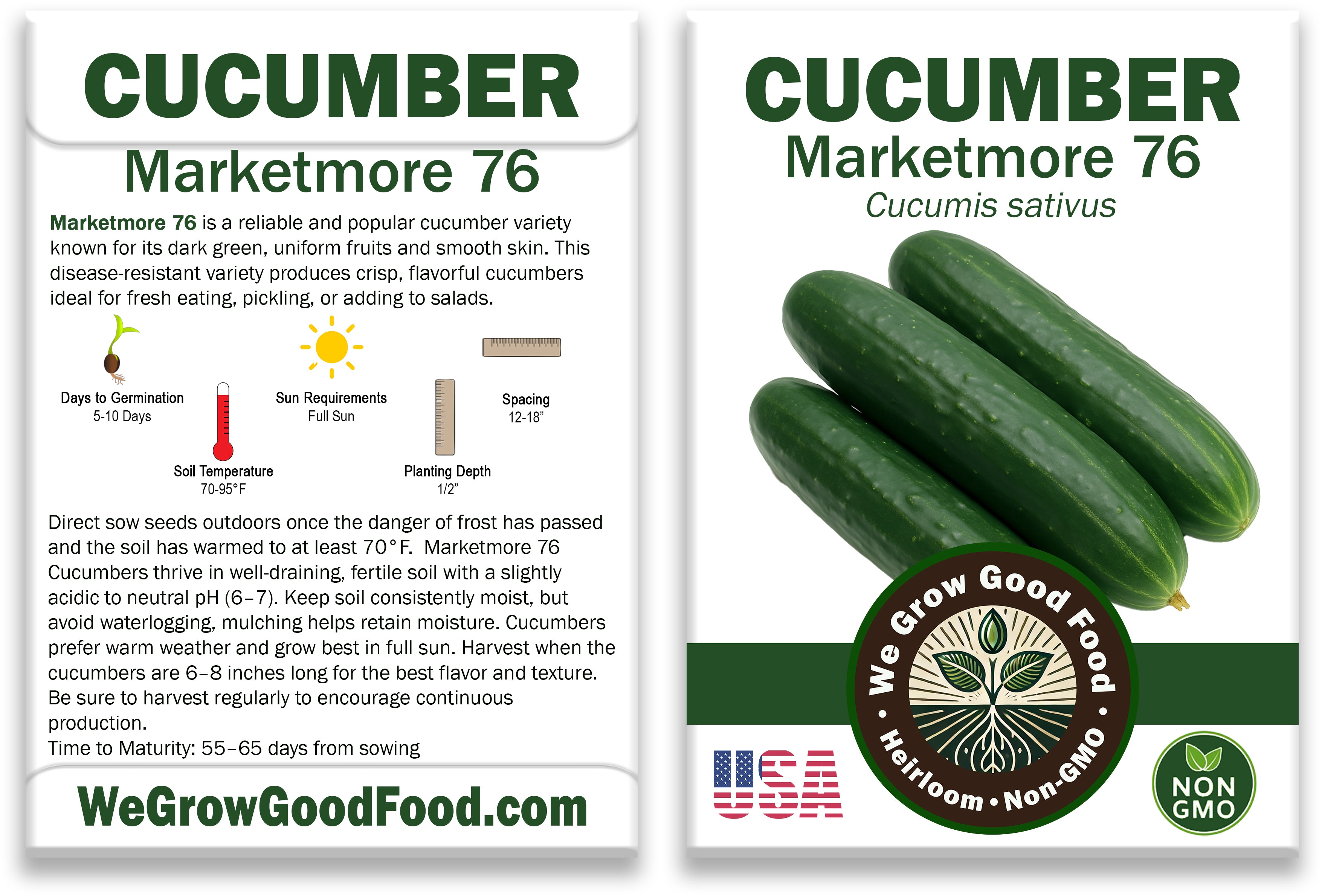 Marketmore 76 Cucumber Seeds
