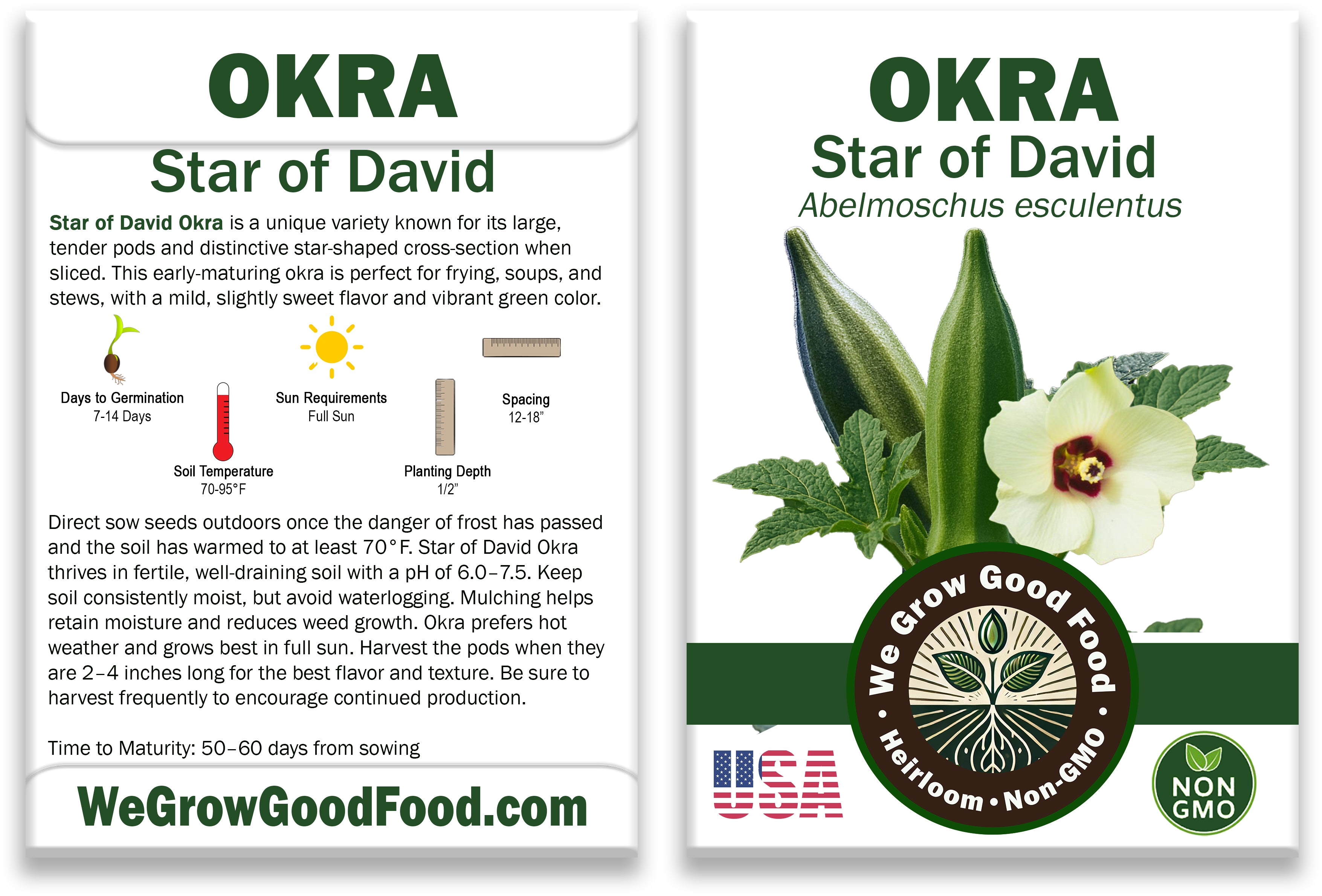 Star of David Okra Seeds