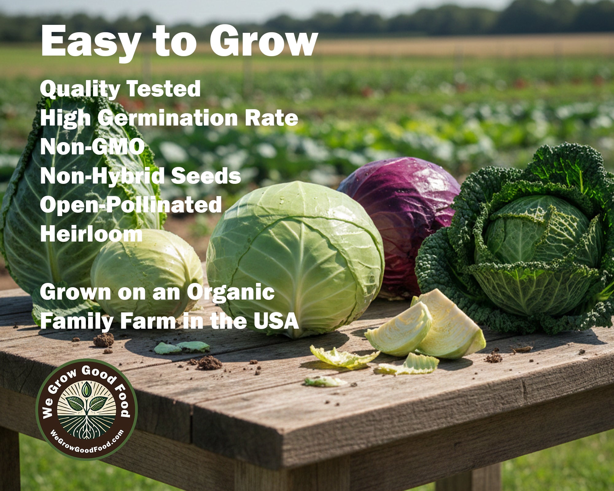 Cabbage Seeds, Early Jersey Wakefield