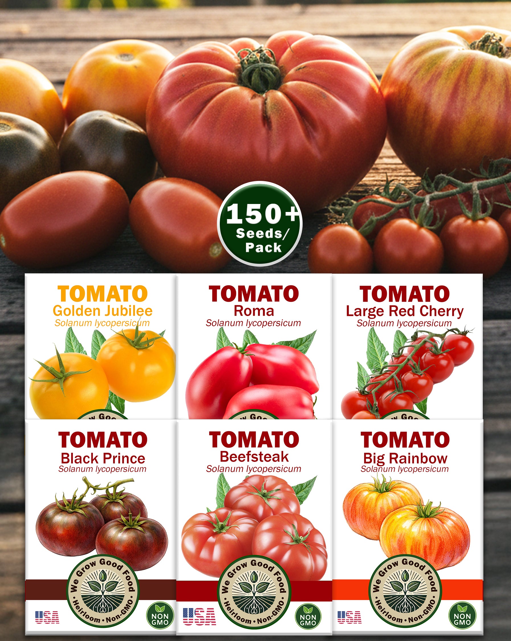 Ultimate Tomato Seed Collection – 6 Individually Packaged Varieties ...